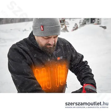MILWAUKEE M12 HJBL5-0 (L) Akkus fűthető kabát fekete (L/12V) (Akku és töltő nélkül!)