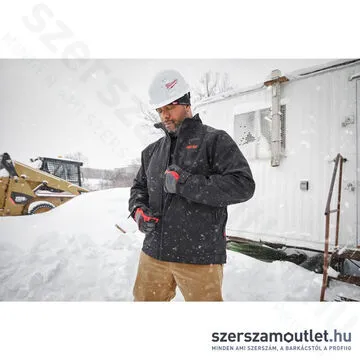 MILWAUKEE M12 HJBL5-0 (L) Akkus fűthető kabát fekete (L/12V) (Akku és töltő nélkül!)