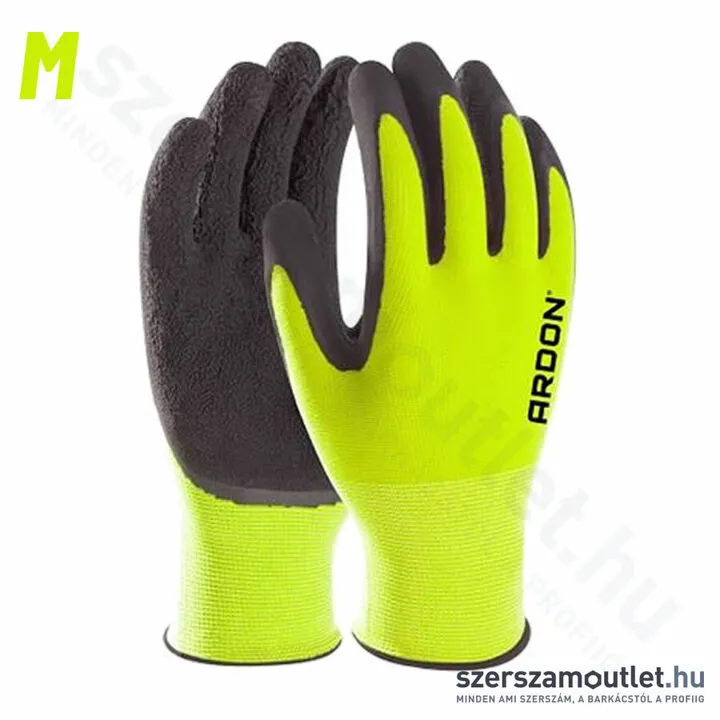 ARDON PETRAX Nylon LATEX-mártott munkakesztyű M/8 [Citrom] (A8007/08)