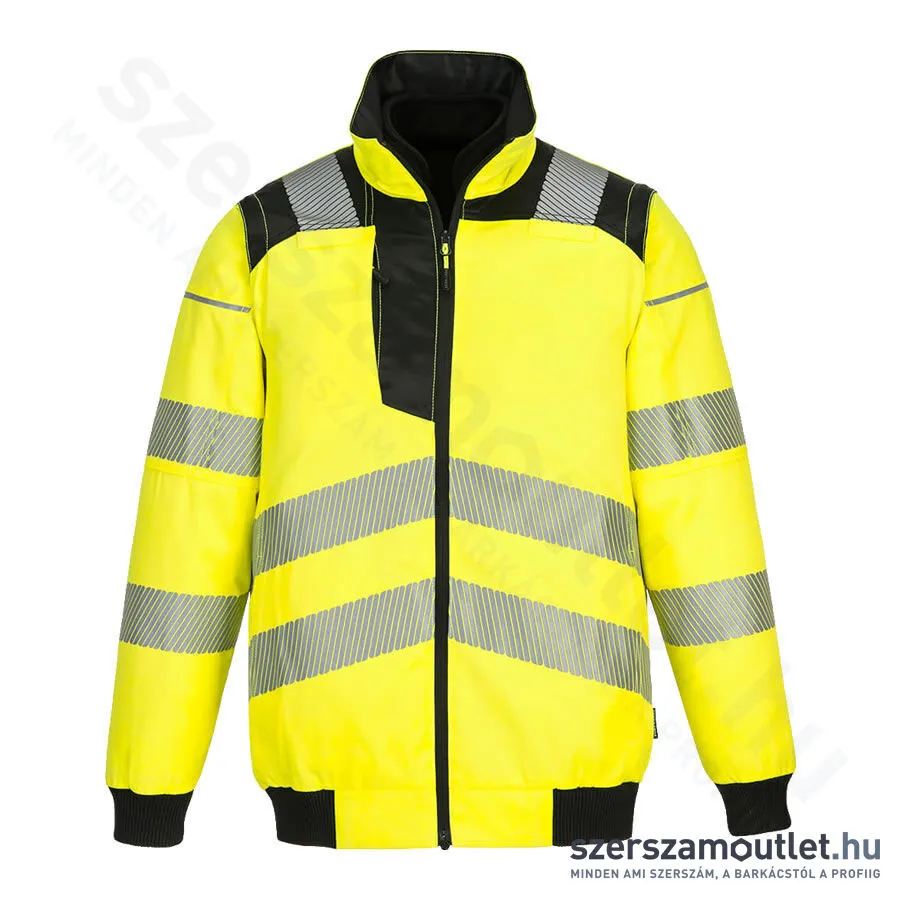 PORTWEST PW302 Hi-Vis 3 az 1-ben Jól láthatósági pilóta kabát [Citrom/Fekete] (PW302YBR)