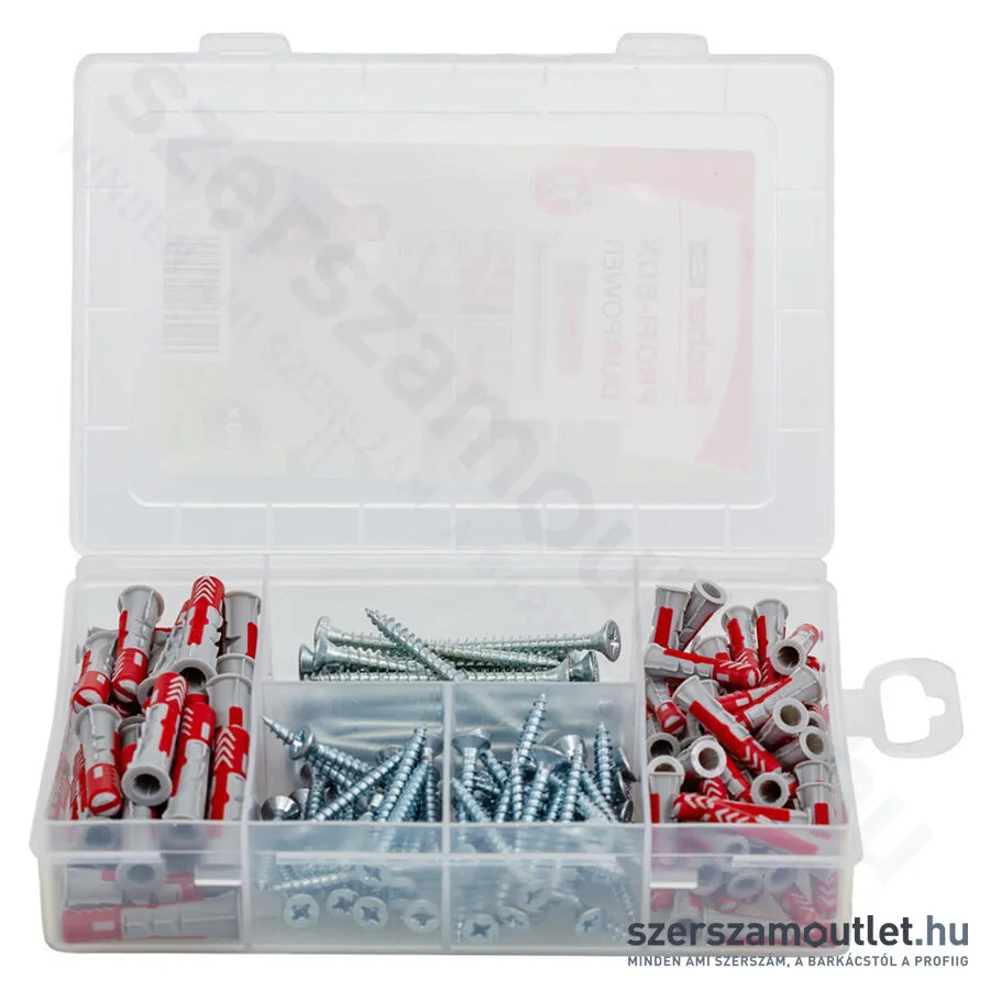 FISCHER Profi-Box DUOPOWER Műanyag dübel + csavar készlet [160db/doboz] [1db] (538622)