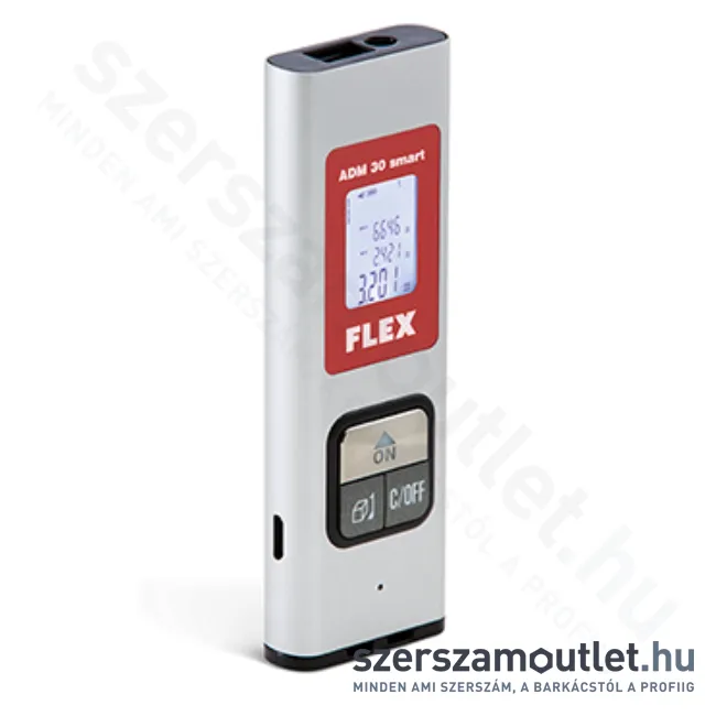 FLEX ADM 30 SMART Lézeres távolság, terület, térfogatmérő beépített akkumulátorral (3,7V/30m)