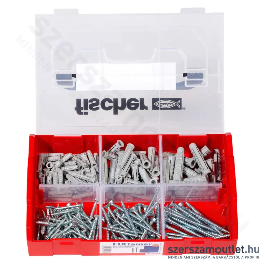 FISCHER FixTainer SX Műanyag dübel + csavar készlet [210db/doboz] (532891)