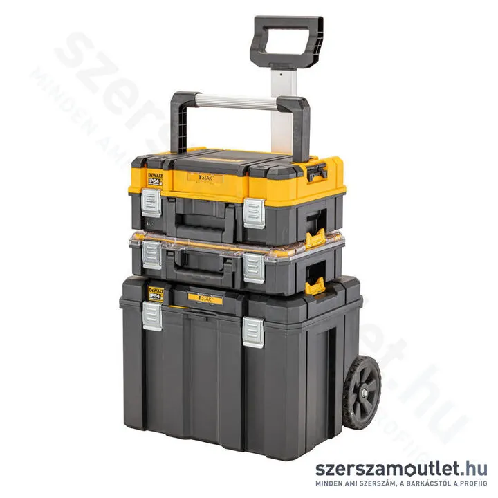 DeWALT MOBIL BOX TSTAK 2.0 IP54 Gurulós szerszámosláda szett (DWST83411-1)