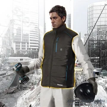 MAKITA CV102DZ Fűthető mellény S [Fekete] (10,8V CXT Li-ion) (Akku és töltő nélkül!)