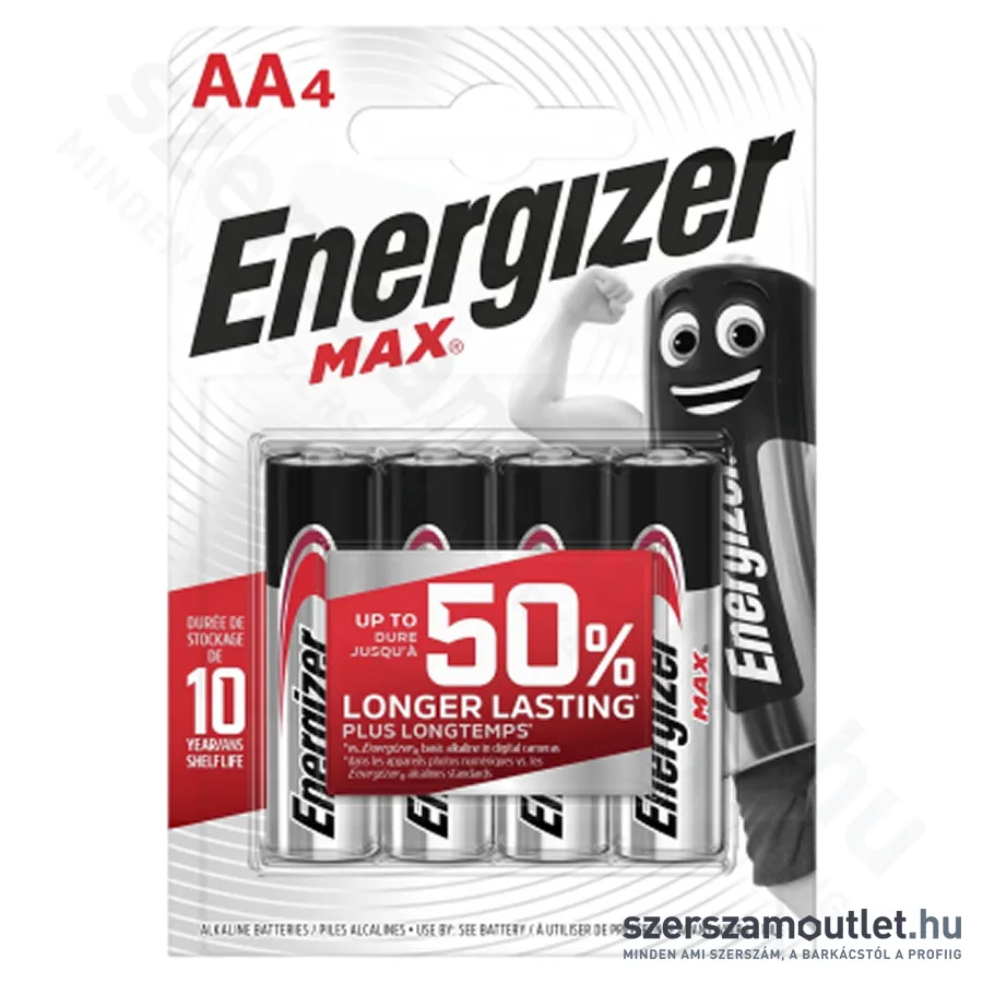 ENERGIZER MAX Alkáli ceruza elem AA B4 (4db/csomag) (EMAA)