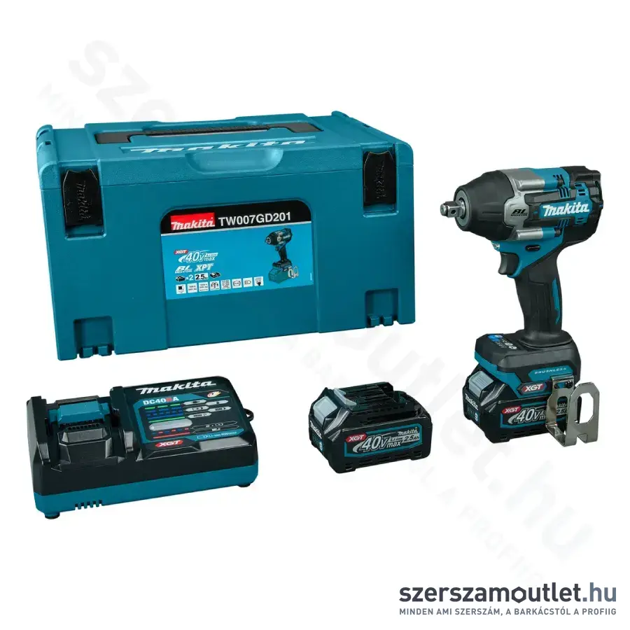 MAKITA TW007GD201 Akkus ütvecsavarozó (760Nm 1/2)(2x2,5Ah/40V) (BL)