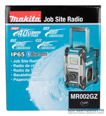 MAKITA MR002GZ Bluetooth akkus rádió (12V-40V) (Akku és töltő nélkül!)