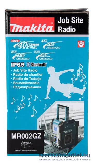 MAKITA MR002GZ Bluetooth akkus rádió (12V-40V) (Akku és töltő nélkül!)