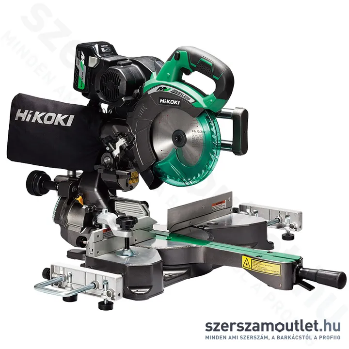 HIKOKI C3607DRA-WRZ Akkus gérvágó, csúszósínes, 185mm (2x2,5Ah/36V) MULTI VOLT(36V)