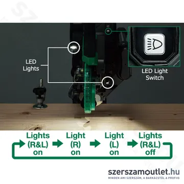 HIKOKI C3607DRA-WRZ Akkus gérvágó, csúszósínes, 185mm (2x2,5Ah/36V) MULTI VOLT(36V)