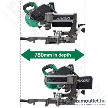 HIKOKI C3607DRA-WRZ Akkus gérvágó, csúszósínes, 185mm (2x2,5Ah/36V) MULTI VOLT(36V)
