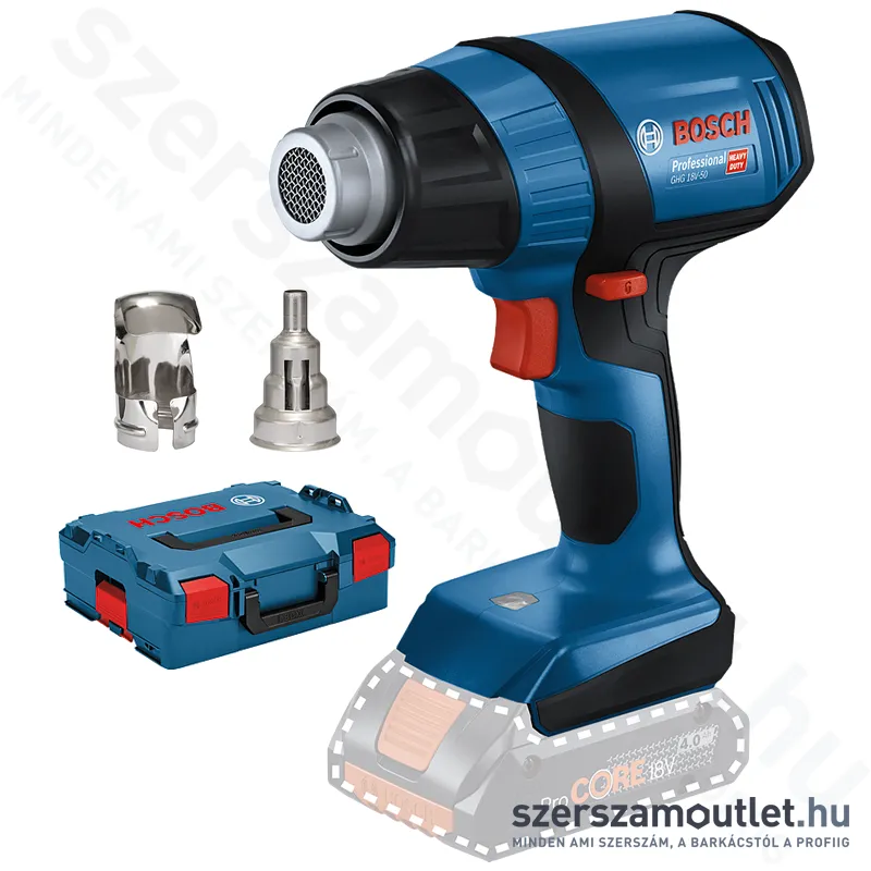 BOSCH GHG 18V-50 Akkus hőlégfúvó L-Boxxba (18V) (Akku és töltő nélkül!) (06012A6501)