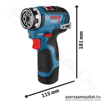BOSCH GSR 12V-35 FC Akkus szénkefementes fúrócsavarozó, teljes szett L-boxx-ban (2x3,0Ah/12V)