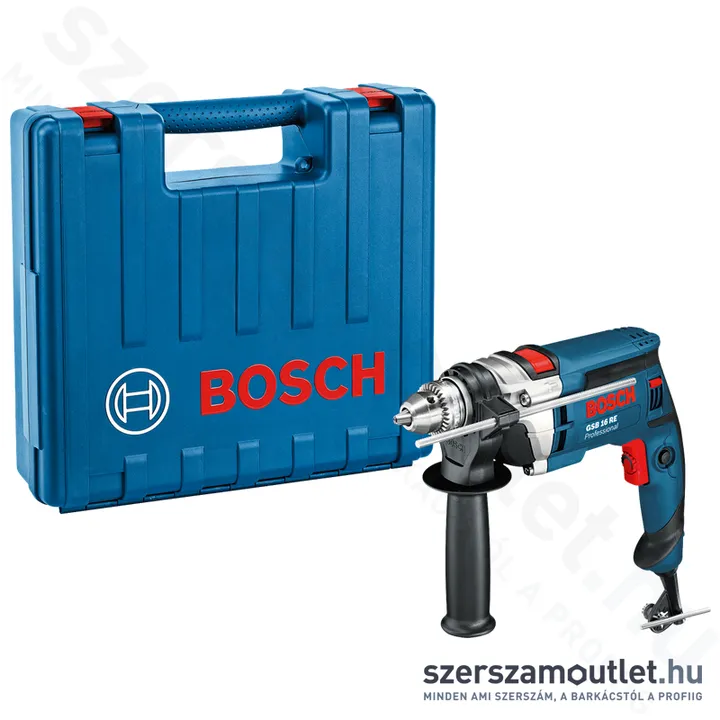 BOSCH GSB 16 RE Ütvefúrógép fogaskoszorús tokmánnyal kofferben 750W (060114E600)