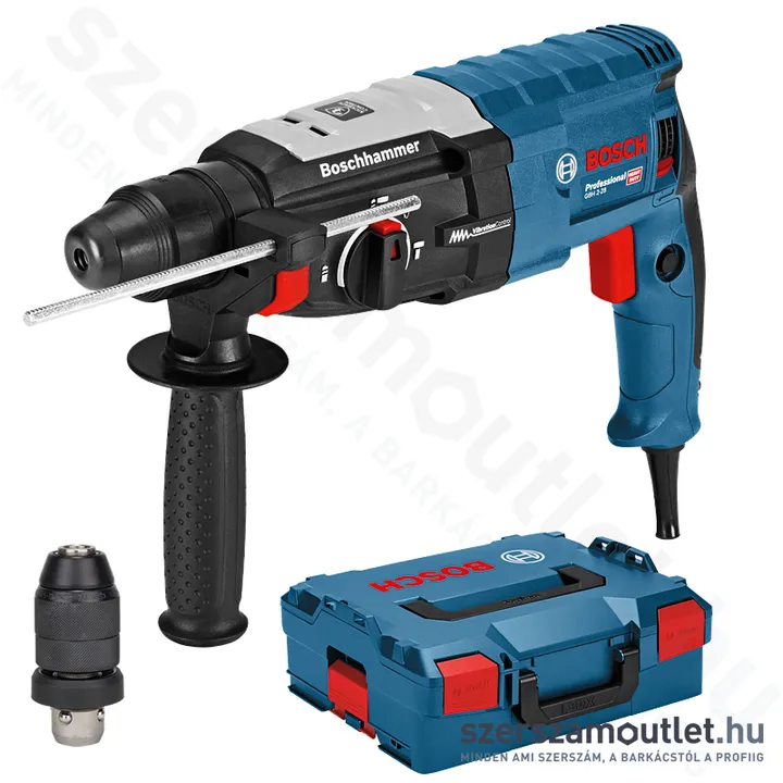 BOSCH GBH 2-28 F Fúrókalapács SDS-Plus L-Boxxban cseretokmánnyal (880W/3,2J) (0611267601)