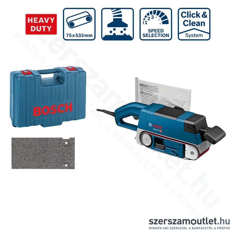 BOSCH GBS 75 AE Szalagcsiszoló kofferben 750W