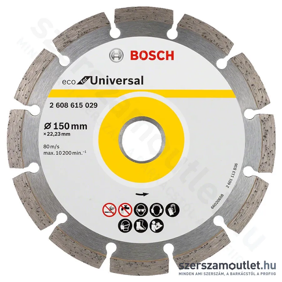 BOSCH Gyémánt darabolótárcsa, Eco for Universal, 150x22,23mm (2 608 615 029)