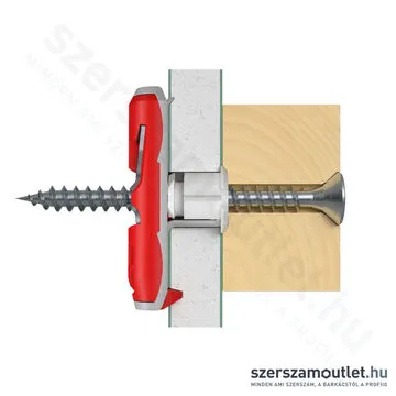 FISCHER DUOTEC 10 S PH Műanyag billenőhorog | lencsefejű csavarral [25db/doboz] (539025)