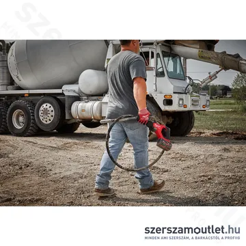 MILWAUKEE M18 FCVN24-551 Akkus tűvibrátor 2,4m-es ostorral (1x5,5Ah/18V) (4933479600)