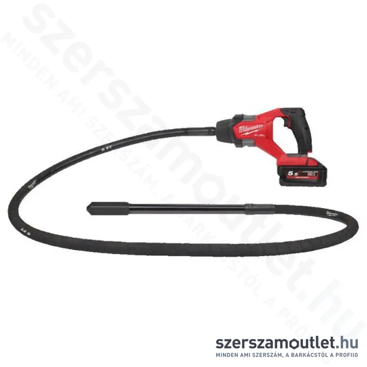 MILWAUKEE M18 FCVN24-551 Akkus tűvibrátor 2,4m-es ostorral (1x5,5Ah/18V) (4933479600)