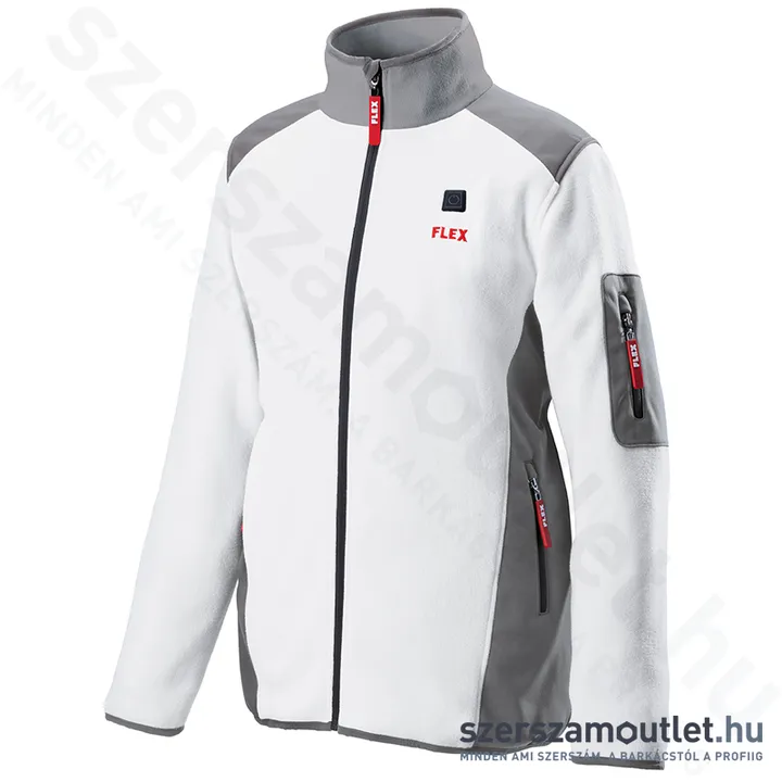 FLEX TF WHITE XXL MEN Akkus fűthető gyapjú polár pulóver (XXL) (10,8V/18V) (Akku és töltő nélkül!)