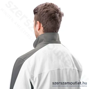 FLEX TJ WHITE XXL MEN Akkus fűthető soft-shell kabát (XXL) (10,8V/18V) (Akku és töltő nélkül!)