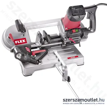 FLEX SBG 4910 Fémvágó szalagfűrész, elfordítható +3db fűrésszalag +mágneses befogópofa (406.236)