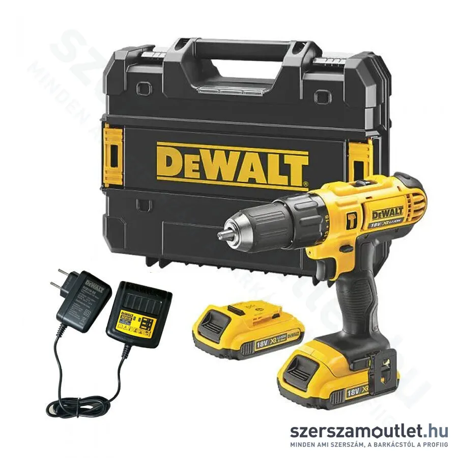 DEWALT DCD710D2-QW Akkus fúró-csavarbehajtó kofferben (24Nm/2x2,0Ah/10,8V)