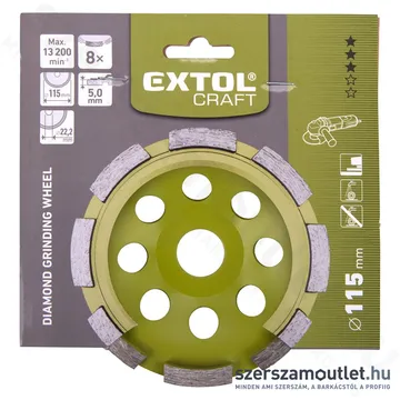 EXTOL Gyémántcsiszoló korong, egysoros 115mm