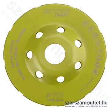 EXTOL Gyémántcsiszoló korong, kétsoros 115mm