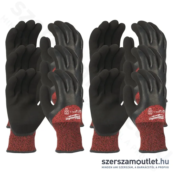 MILWAUKEE Vágásbiztos kesztyű, téli (3/C vágási szint) S/7 (12pár) (4932479708)