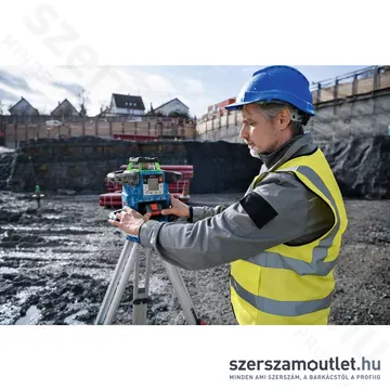 BOSCH GRL 650 CHVG Akkus forgólézer +vevő+távvezérló+állvány+fali tartó+koffer (ZÖLD) (1x4,0Ah/18V)
