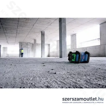 BOSCH GRL 650 CHVG Akkus forgólézer +vevő+távvezérló+állvány+fali tartó+koffer (ZÖLD) (1x4,0Ah/18V)