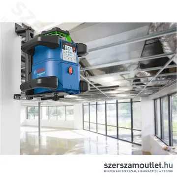BOSCH GRL 650 CHVG Akkus forgólézer +vevő+távvezérló+állvány+fali tartó+koffer (ZÖLD) (1x4,0Ah/18V)