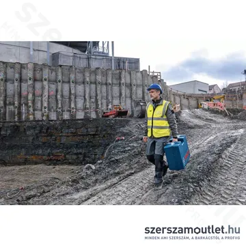 BOSCH GRL 650 CHVG Akkus forgólézer +vevő+távvezérló+állvány+fali tartó+koffer (ZÖLD) (1x4,0Ah/18V)