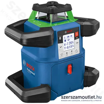 BOSCH GRL 650 CHVG Akkus forgólézer +vevő+távvezérló+állvány+fali tartó+koffer (ZÖLD) (1x4,0Ah/18V)