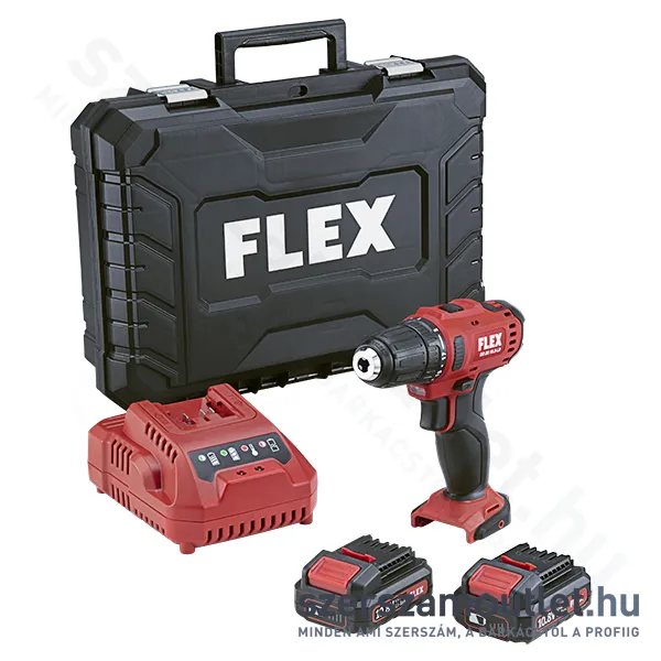 FLEX DD 2G 10.8-LD 2,5Ah Akkus fúró-csavarbehajtó kofferben (2x2,5Ah/10,8V) (516.155)