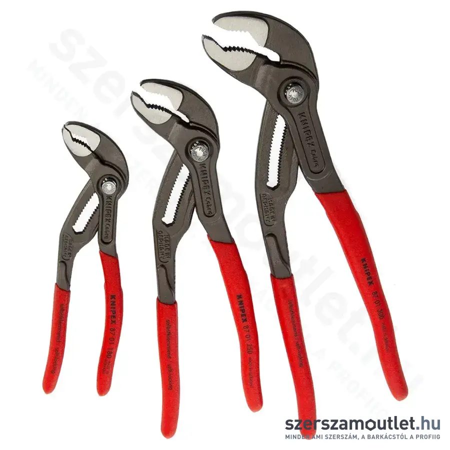 KNIPEX Cobra Vízpumpafogó készlet 180/250/300mm 3db-os (00 20 09 V02)