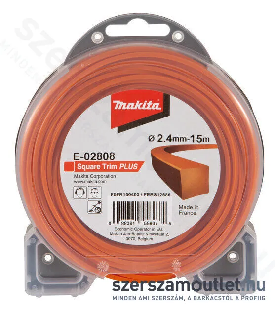 MAKITA Damil STP négyzet sárga 2,4mm 15m (E-02808)