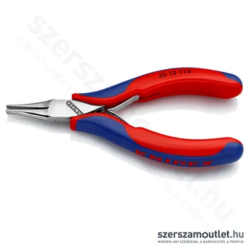 KNIPEX Elektronikai markolófogó, lapos, széles csőrrel 115mm (35 12 115)