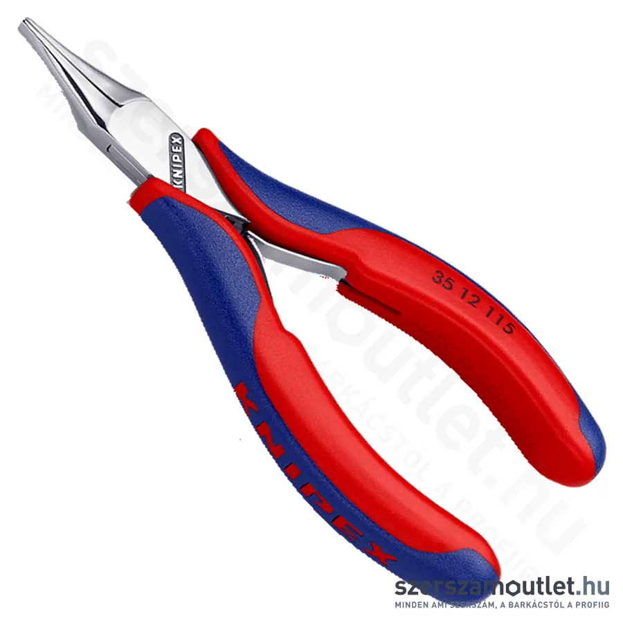 KNIPEX Elektronikai markolófogó, lapos, széles csőrrel 115mm (35 12 115)