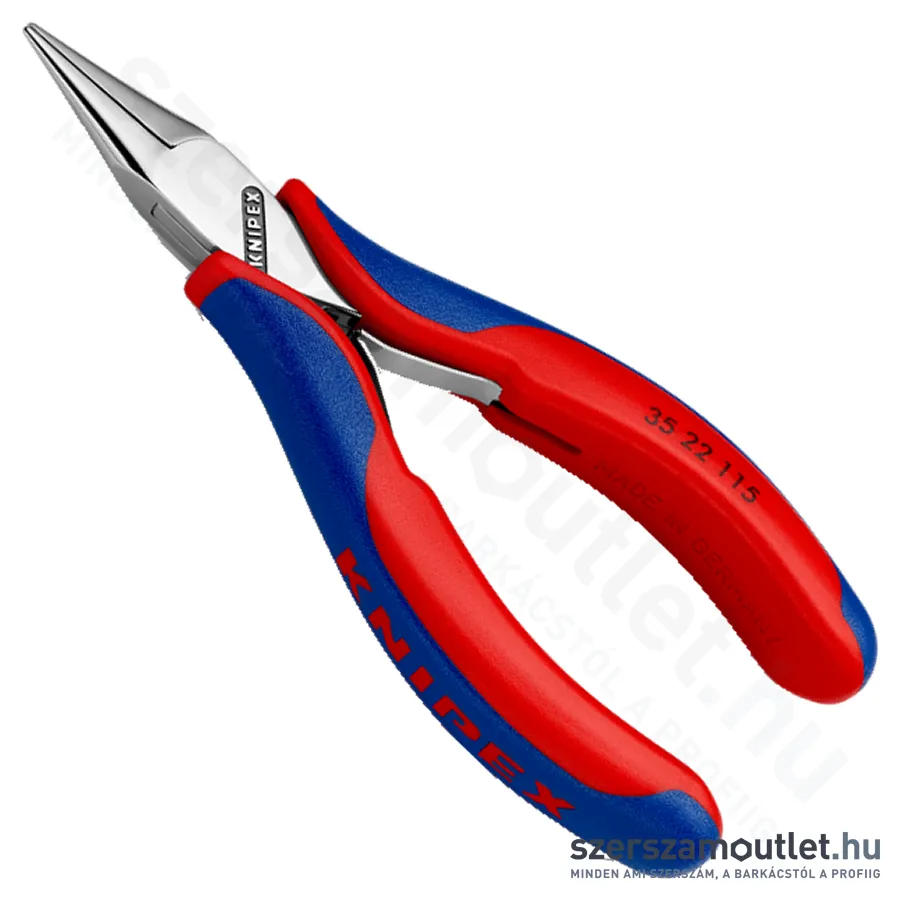 KNIPEX Elektronikai markolófogó, lapos, kerek csőrrel 115mm (35 22 115)