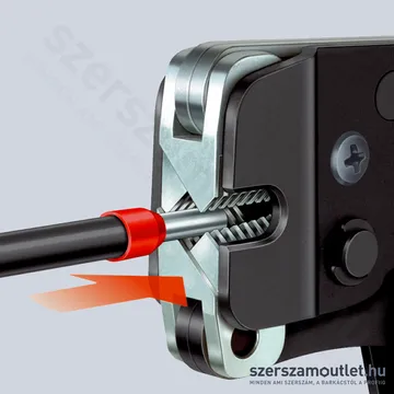 KNIPEX Önbeállító krimpelő fogó érvéghüvelyekhez, elülső bevezetés, 190mm (97 53 09 SB)