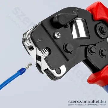 KNIPEX Önbeállító krimpelő fogó érvéghüvelyekhez, elülső bevezetés, 190mm (97 53 09 SB)