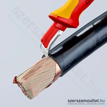 KNIPEX Kábelcsupaszító kés csúszósaruval VDE 180mm (98 55 SB)