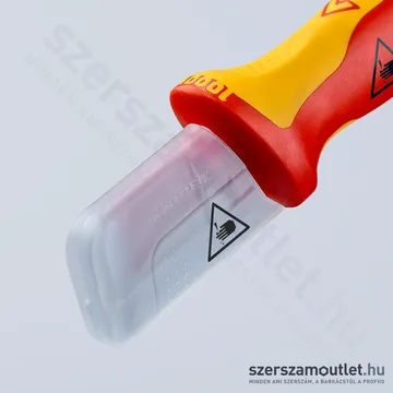 KNIPEX Kábelcsupaszító kés csúszósaruval VDE 180mm (98 55 SB)