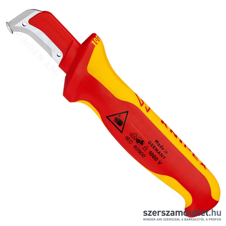 KNIPEX Kábelcsupaszító kés csúszósaruval VDE 180mm (98 55 SB)