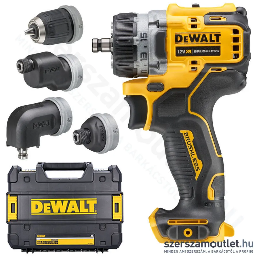 DEWALT DCD703NT-XJ XR Akkus fúró-csavarbehajtó, levehető tokmányú, koffer (12V) (Akku, töltő nélkül)