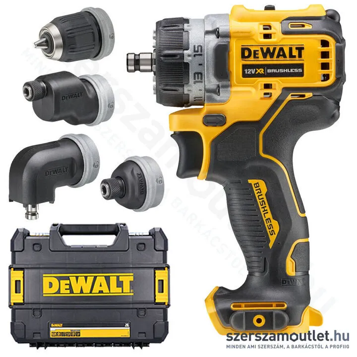 DEWALT DCD703NT-XJ XR Akkus fúró-csavarbehajtó, levehető tokmányú, koffer (12V) (Akku, töltő nélkül)